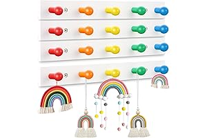 Maitys Kids Rainbow Coat Hooks for Fun Playroom Storage