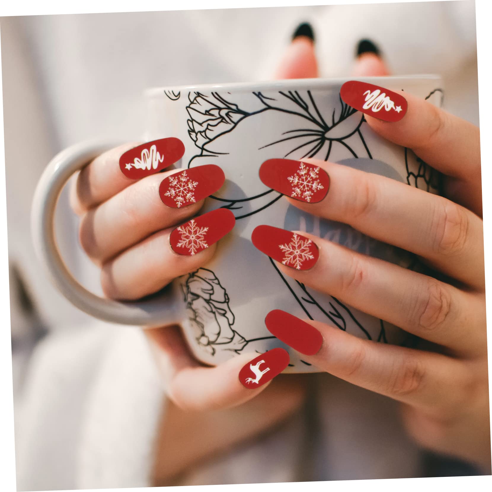 Healvian 30fogli Adesivi Per Unghie Natalizi Decorazioni Per Manicure Facile Applicazione Adesivi Per Nail Art Copertura Per e Speciali