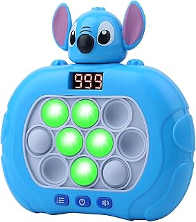 Fast Push Bubble Game for Kids & Adults, Quick Push Pop It Game Light up Fidget Toy, with LED Screen Handheld Puzzle Game Sensory Toys & Games, Boys and Girls Teens Christmas Birthday Gifts
