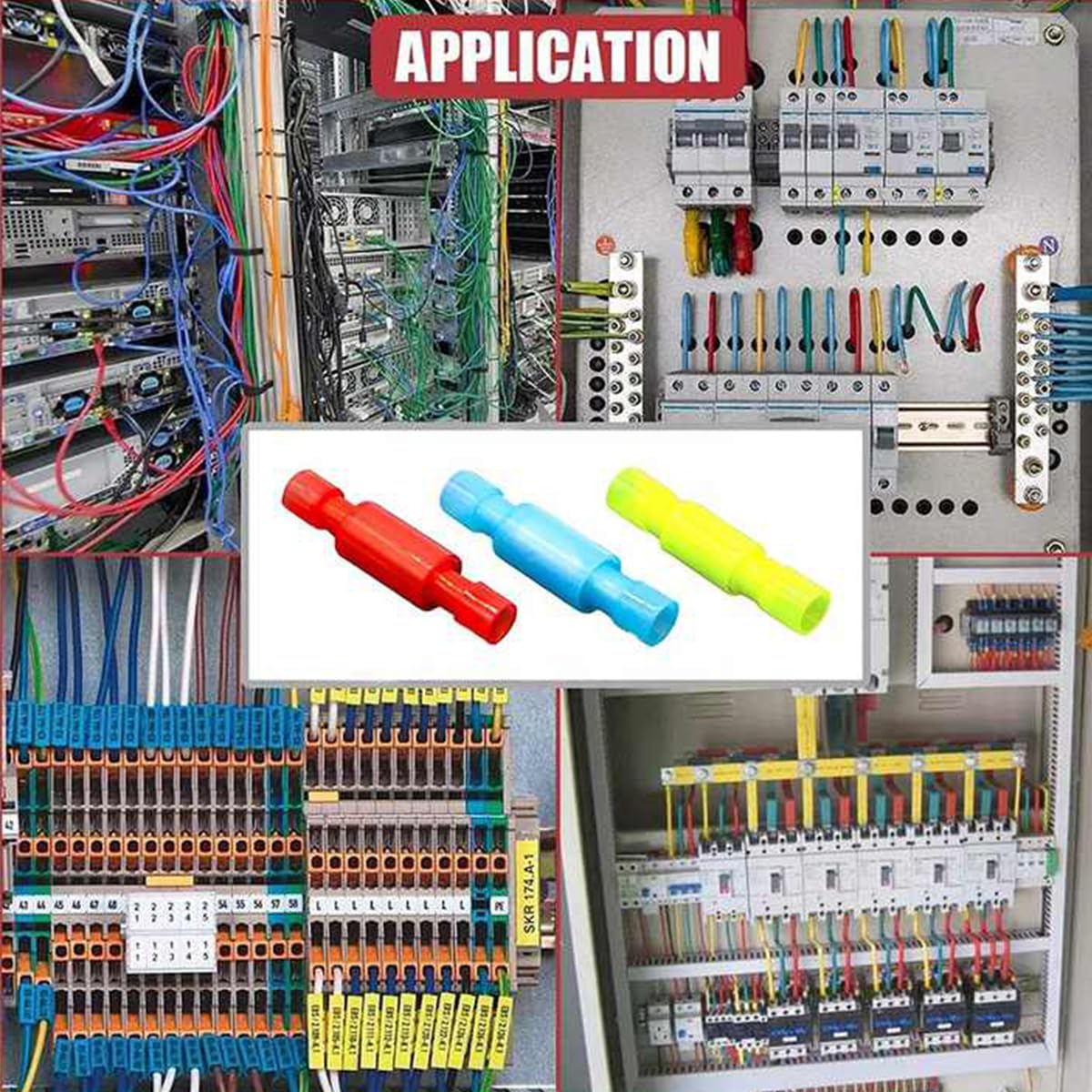Aikoolwer 80Pcs Right Angle Spade Connector 22-16 16-14 12-10AWG Crimper Crimping Tool Nylon