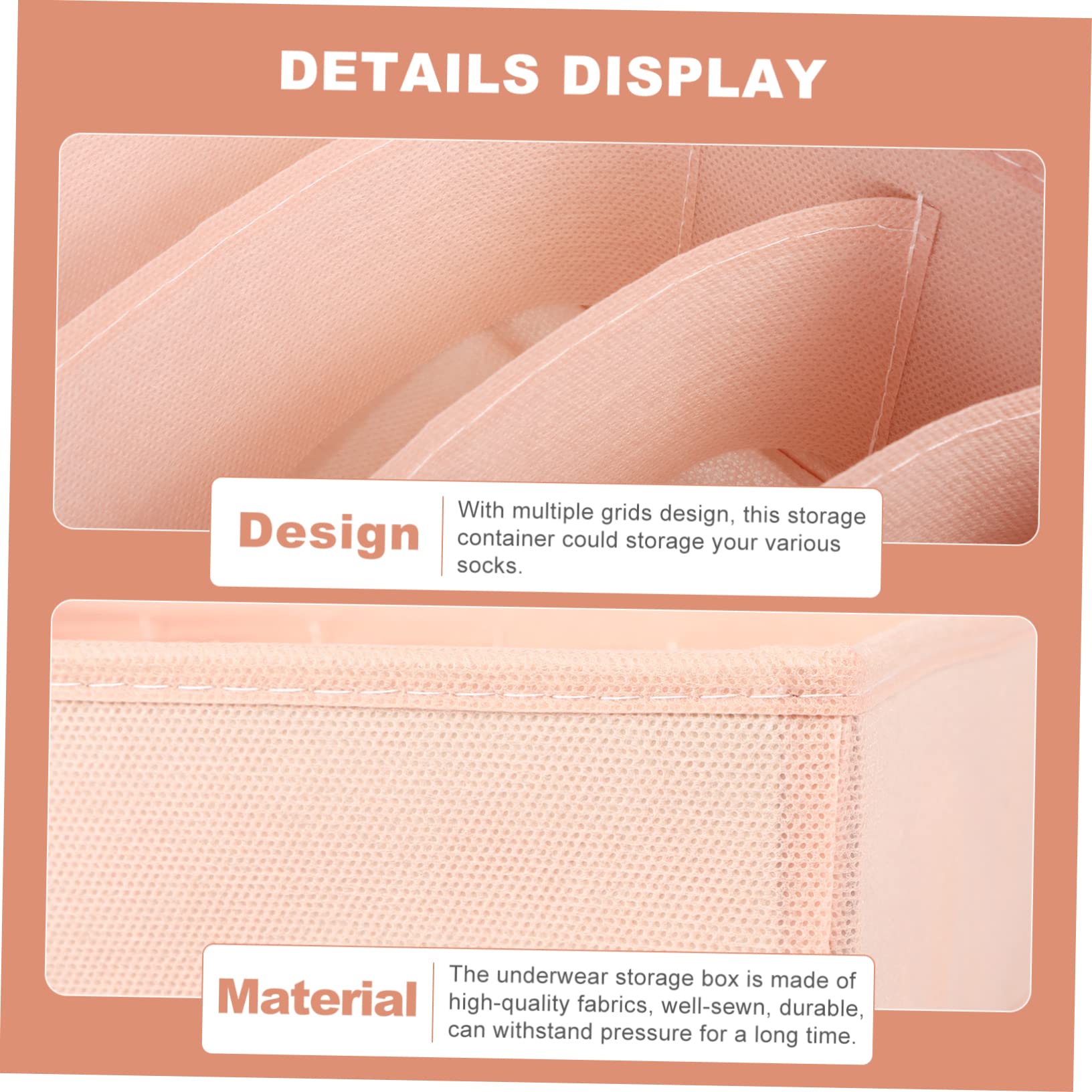 CHILDWEET 3 Cajas de Almacenamiento para Ropa Interior y Calcetines, Organizador de Armario de Tela No Tejida, Diseño de 6, 7 y 20 Compartimentos para Dormitorio