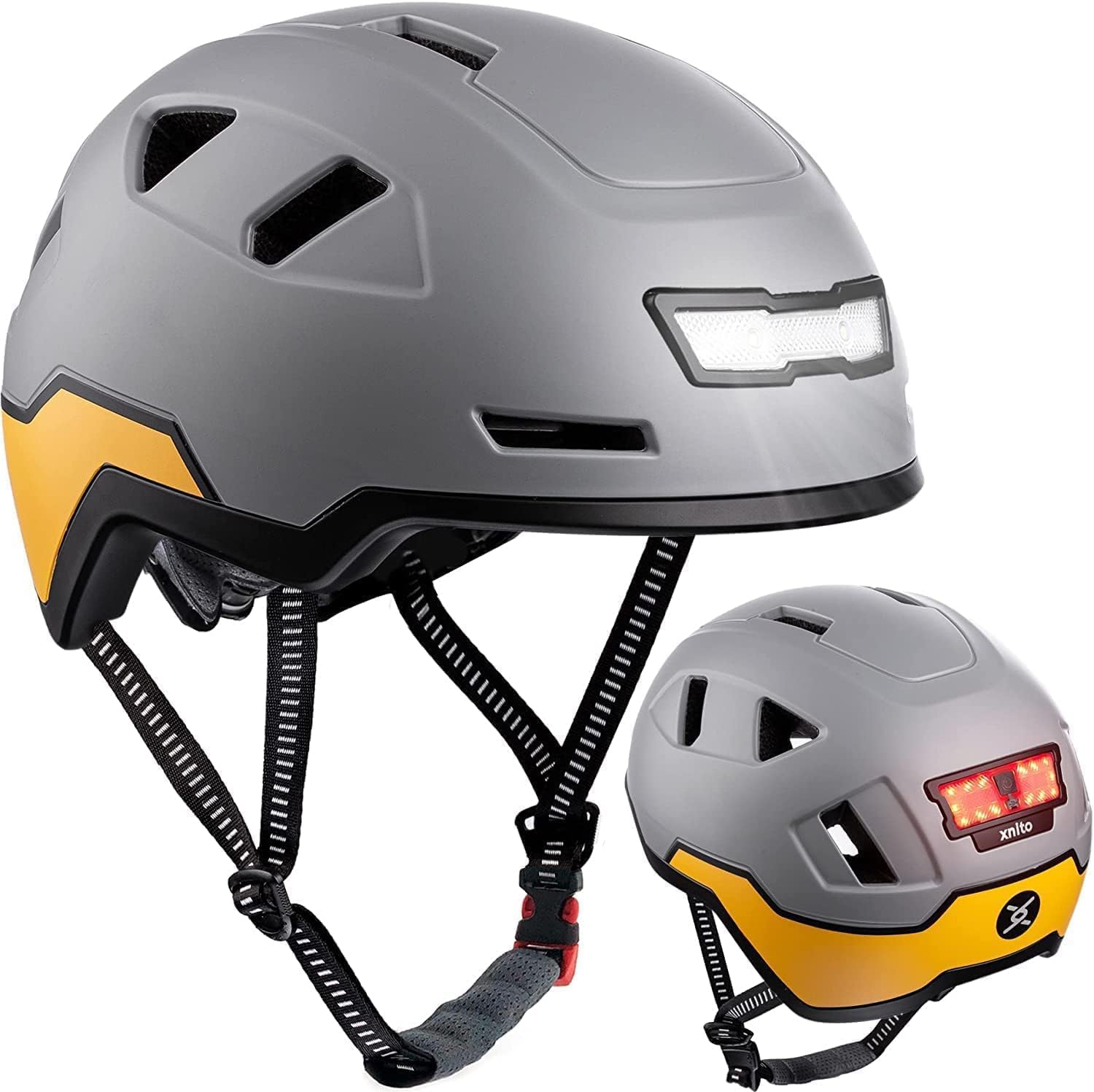 - Bike Helmet with LED Lights - Urban Bicycle Helmet for Adults, Men & Women - CPSC & NTA-8776 Dual Certified - Class 3 E-Bikes, Scooters, Onewheel, Commuter, Mountain