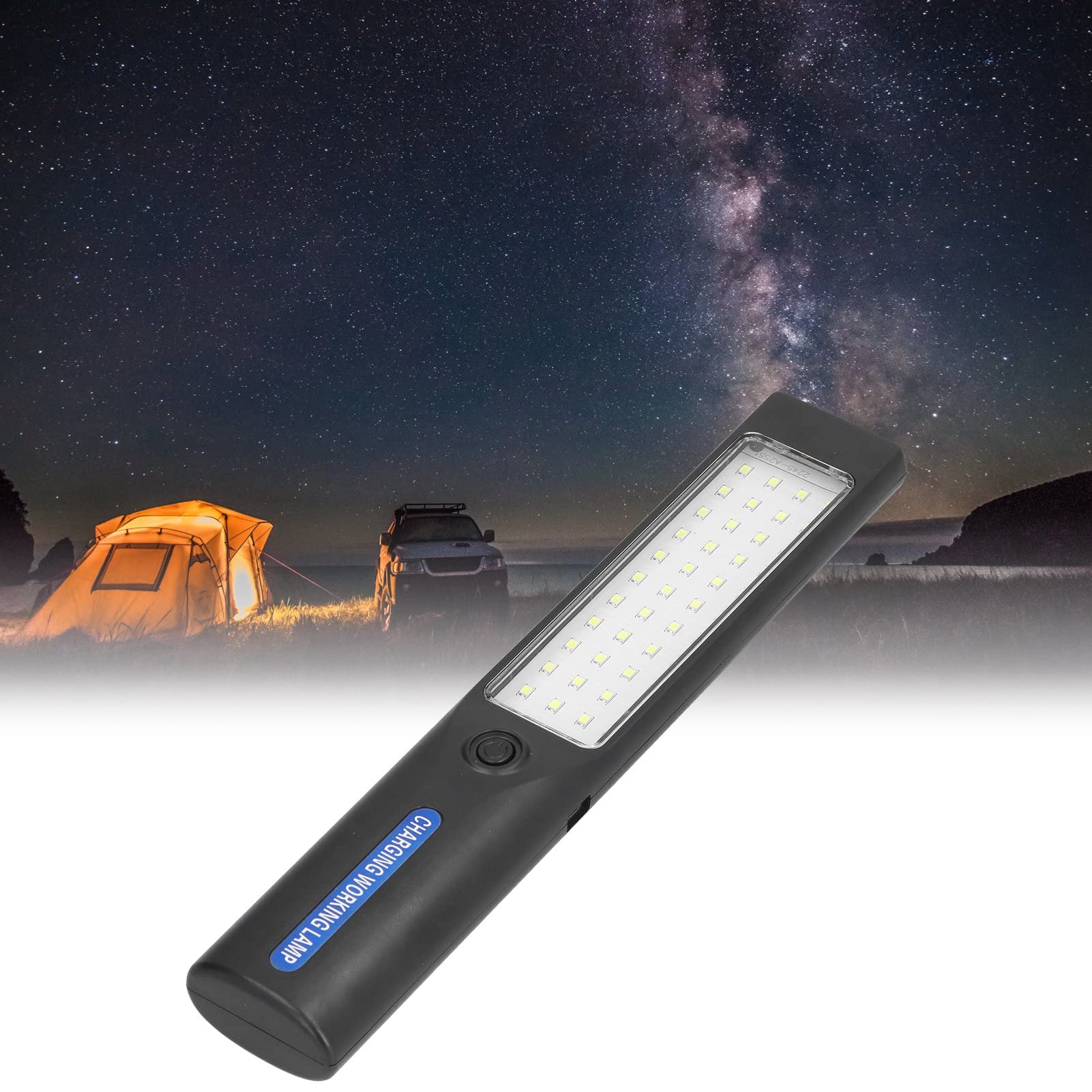 Lampada Da Lavoro LED Ricaricabile USB 1000lm Illuminazione 360 Gradi Con Base Magnetica e Gancio Per Auto Campeggio Cantieri
