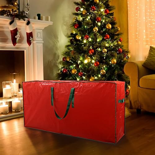 Miniatura 6 de Bolsa de almacenamiento para árbol de Navidad, paquete de 2 bolsas de almacenamiento para árbol de Navidad que se adapta a árboles desmontados de