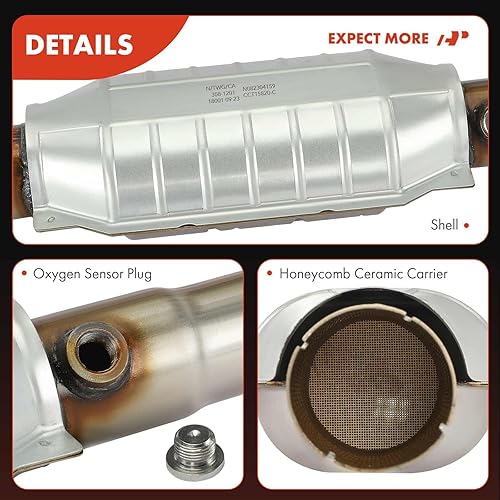 Miniatura 8 de A-Premium Convertidor catalítico de ajuste directo compatible con Jeep ZJ Series Grand Cherokee 1996-1998, XJ Series Cherokee 1996-2000, 2.5L 4.0L