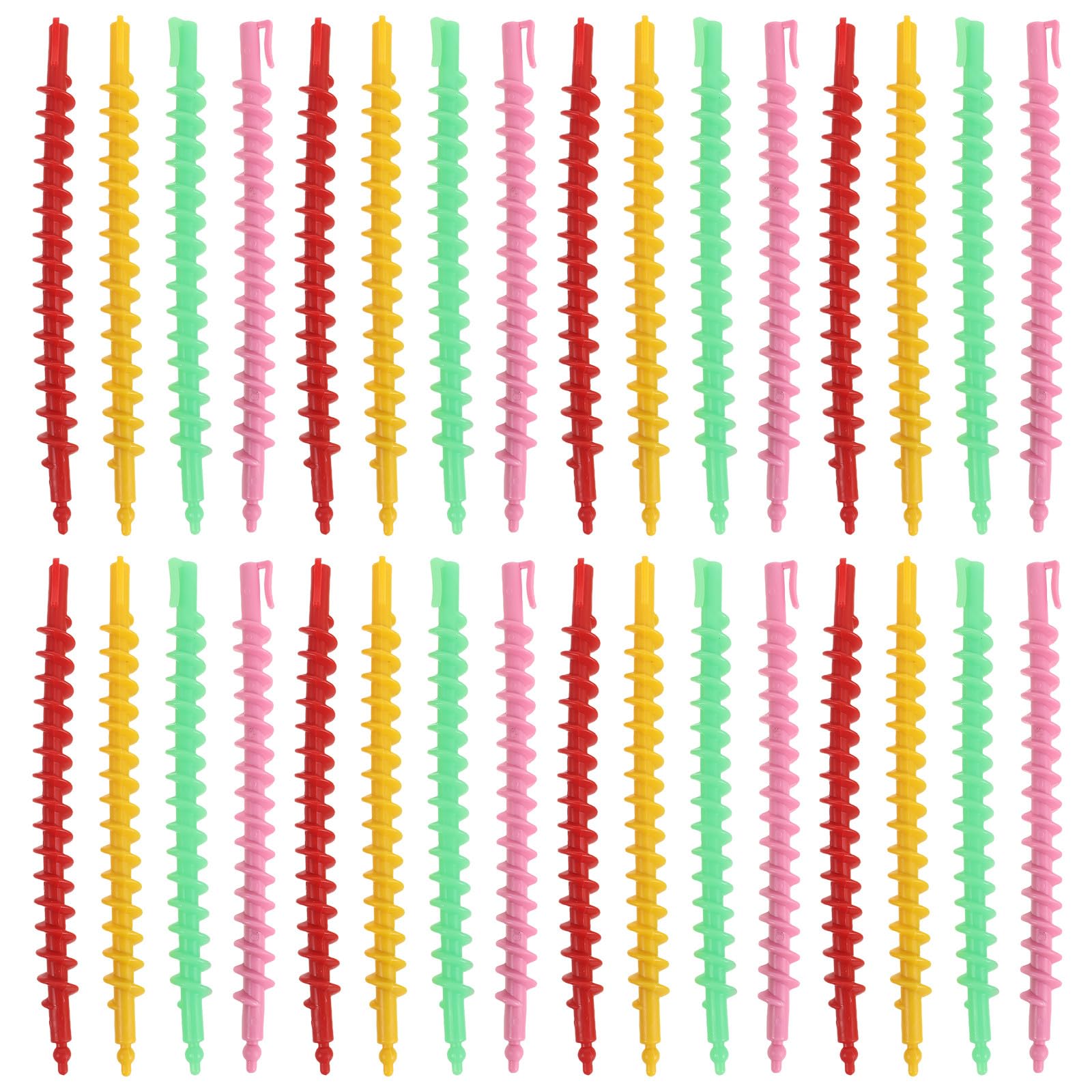 Bigodini Spirale in Plastica per Acconciature Salone 54pezzi Bastoncini Arricciacapelli senza Calore per Parrucchieri e Donne Giovani Design Professionale