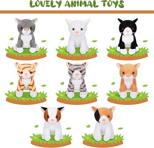 Miniatura 10 de 16 piezas de animales de peluche a granel surtidos pequeños de peluche suave para gato, perro, lindo peluche para mascotas, mini juguetes