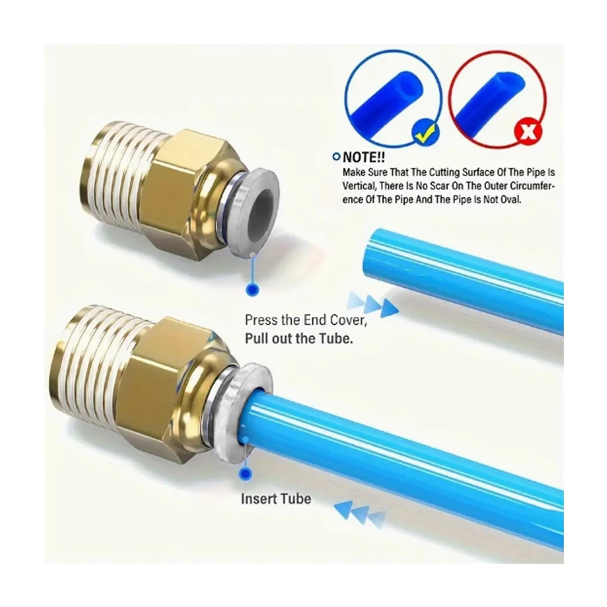 10 pezzi Raccordo connettore aria pneumatico PC 4 mm 6 mm 8 mm 10 mm 12 mm Filettatura 1/4" 1/8" 3/8" 1/2" Raccordi for tubi flessibili Connettori rapidi for tubi(PC12-02)