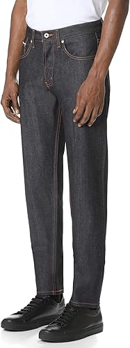 Miniatura 3 de Naked & Famous Denim Jeans Easy Guy Laid Back Fit para hombre en orillo elástico de 11 onzas