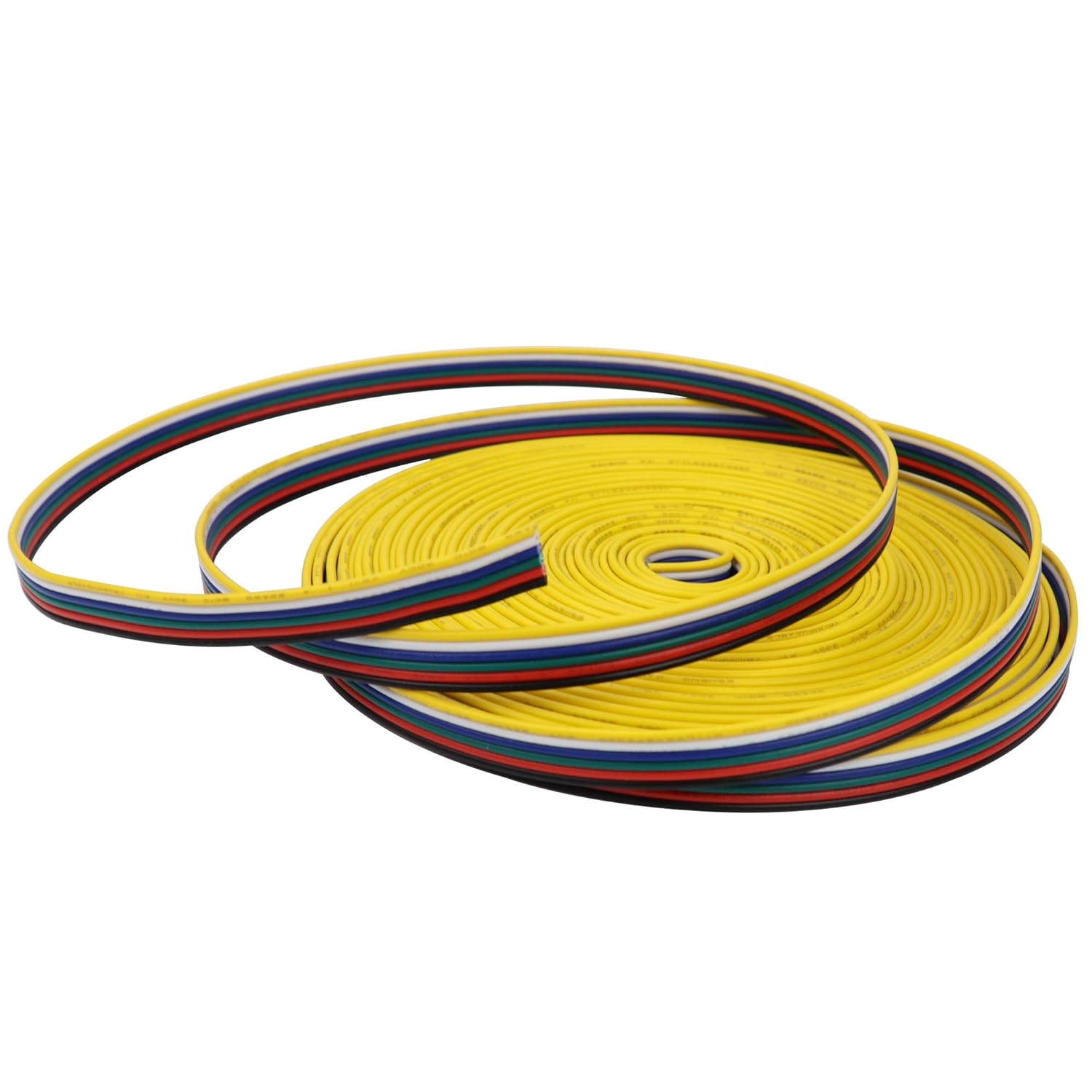 LEDENET 22AWG 6 pin 33FT 10M RGBWW LED Strips Flexible Electrical Wire Extension Plat Cable Conductor Cords Line for 6 Color 3528 5050 RGBCCT LED Strip Lights - Image 5