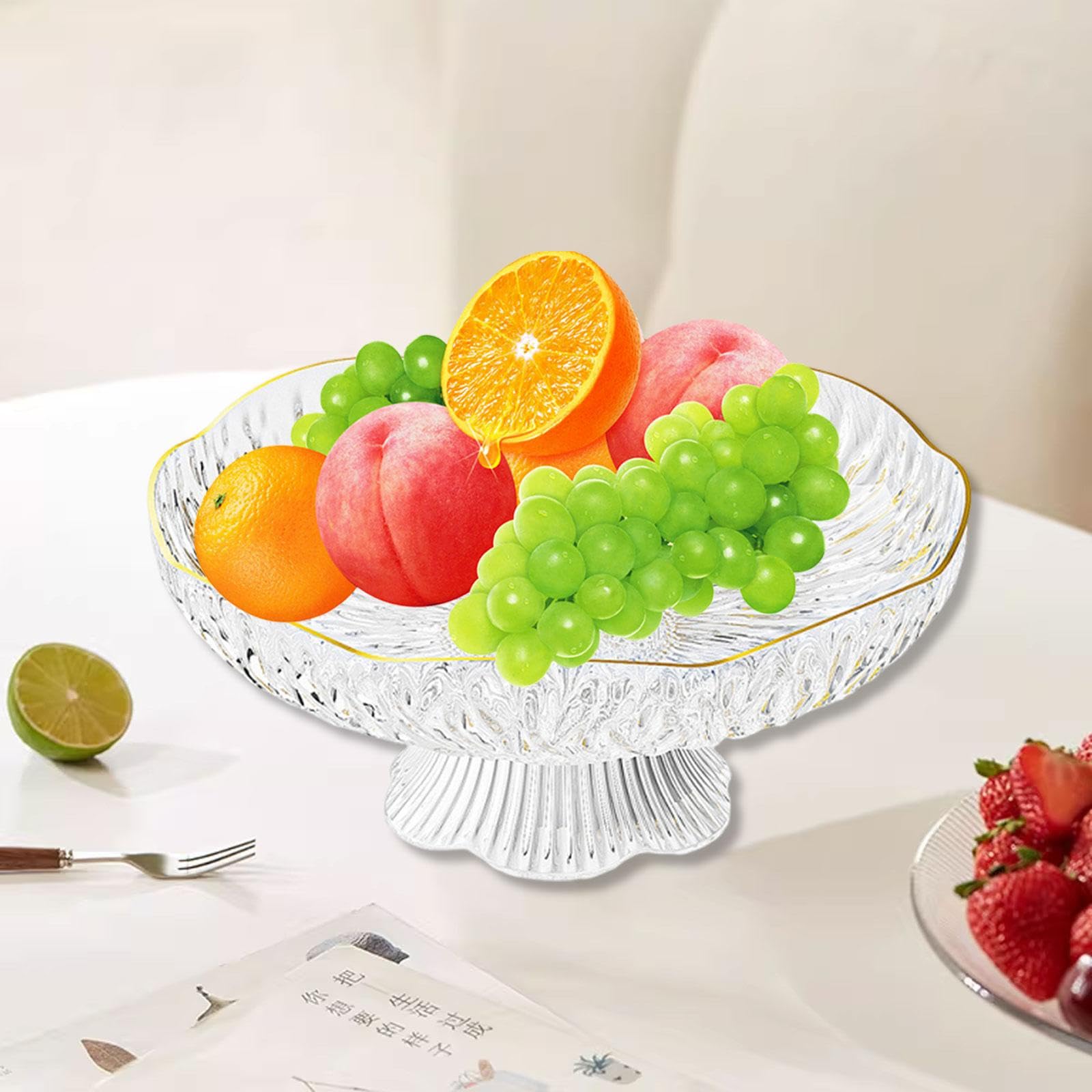 Fruttiera con Piedistallo, Moderno Portaverdure, Cesto di Frutta con Gambe, Decorazione per Matrimoni, Cucine, Regalo di Inaugurazione Della Casa, Bianco