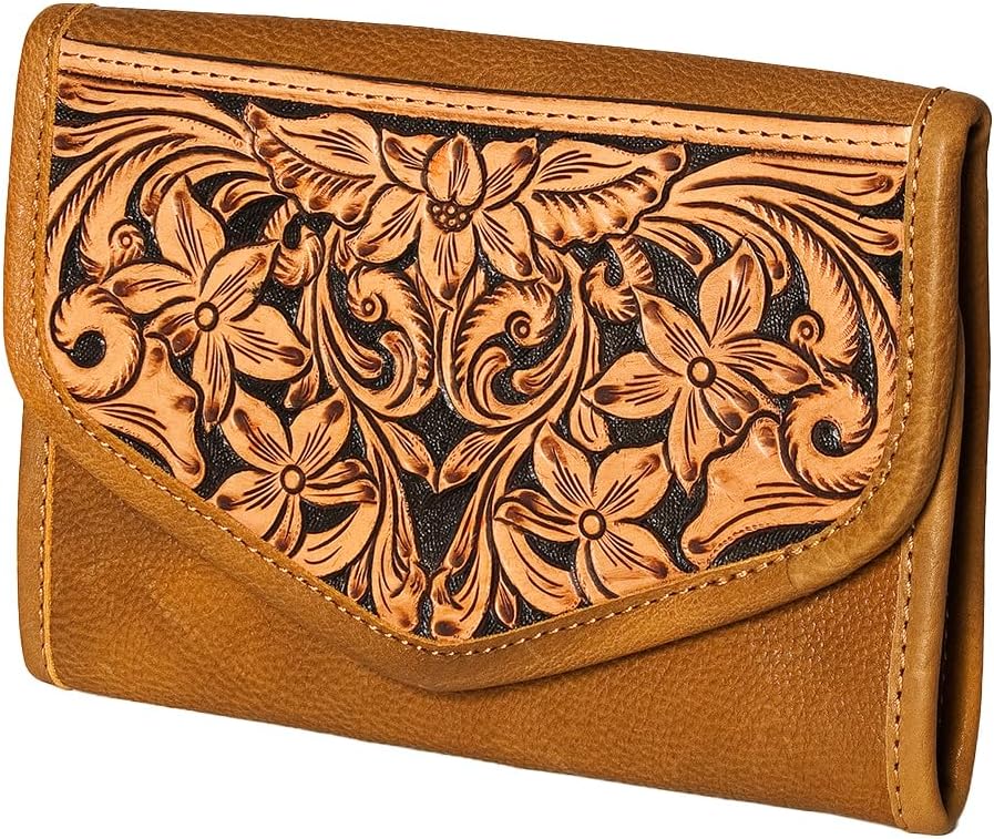 American Darling Jewelry Case Hand Tooled Genuine Leather Western Women Bag | Organizer Box for Travel