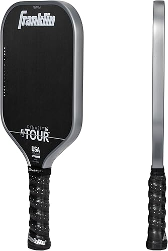 Miniatura 8 de Franklin Sports Paletas de pickleball Pro  Serie FS Tour de fibra de carbono cruda T700  Aprobado por Pickleball de Estados Unidos  Borde inyectado