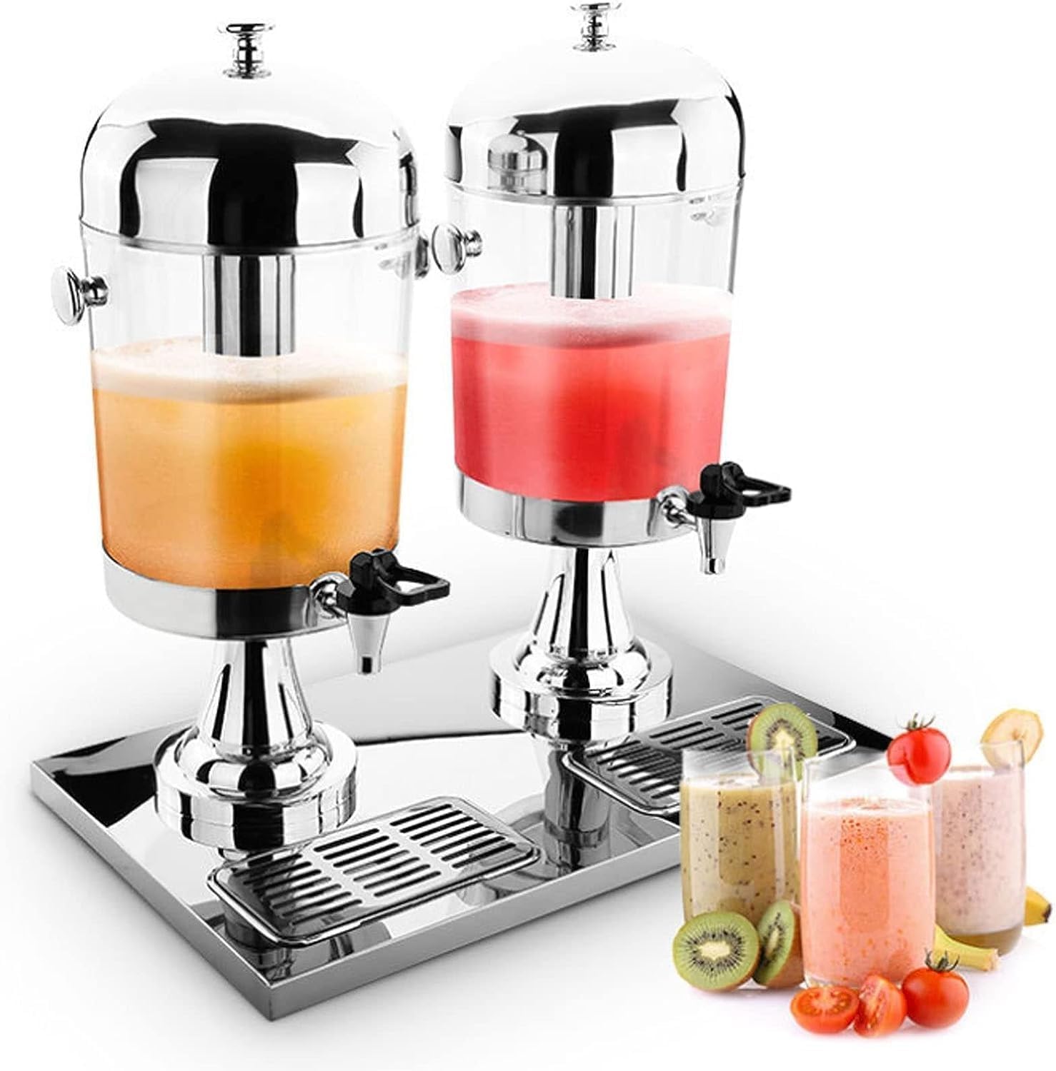 IUYytEW Beverage Dispenser, Cold Drink Machine, Heavy Duty Cold Juice Drink, Stainless Steel Juice Beverage Dispenser, For Restaurant Hotel