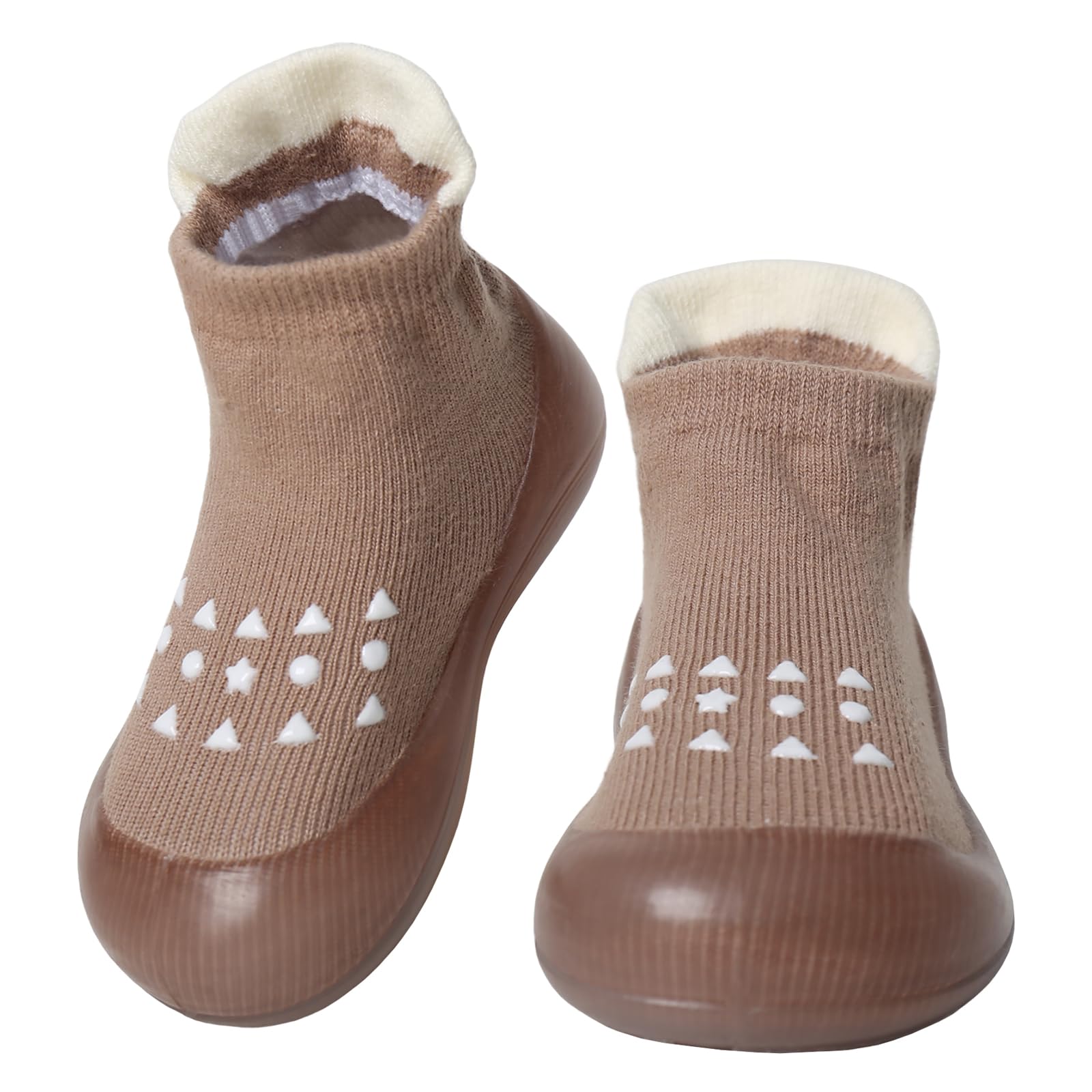 EDOTON Skarpety dla niemowląt, buty do pierwszego chodzenia, antypoślizgowa gumowa podeszwa, trampki, buty outdoorowe dla małych dzieci, chłopców, dziewcząt