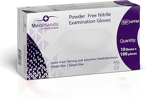 Miniatura 7 de Guantes de nitrilo azul, sin polvo ni látex, 4 mil