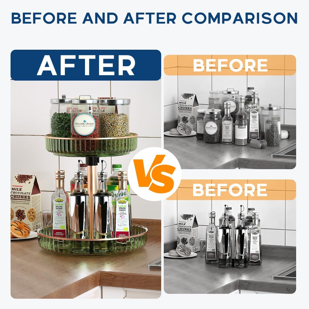 Small Lazy Susan 4 inch, Acrylic Lazy Susan Cabinet Rotation Organizer for Kitchen Countertop, Spice Rack, Makeup & Cake Decorating