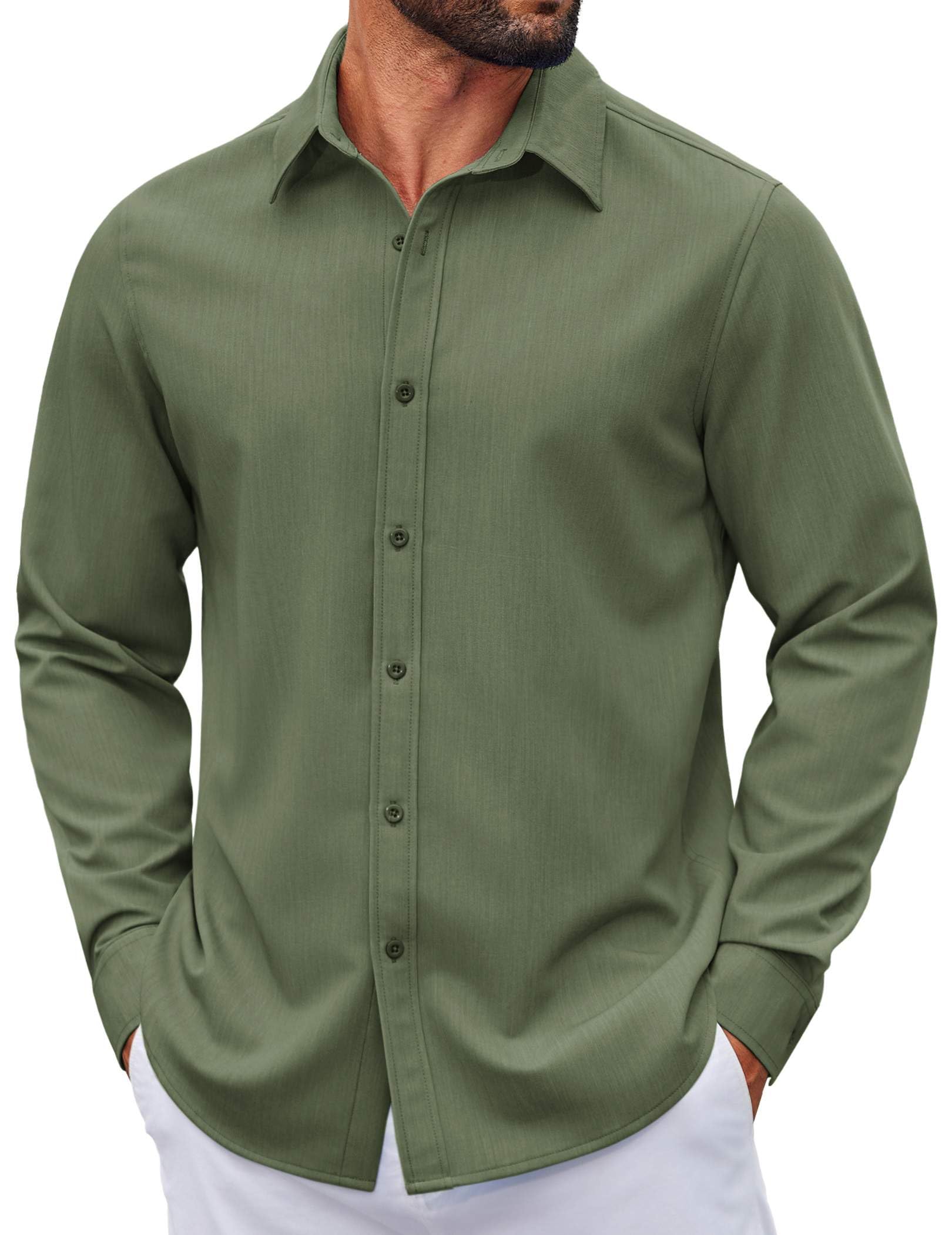 COOFANDY Denim Dress Shirt