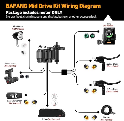 Miniatura 3 de BBS02B 48V 500W Mid Drive Electric Bike Motor Ebike Kit de conversión para bicicleta de montaña Bicicleta de carretera