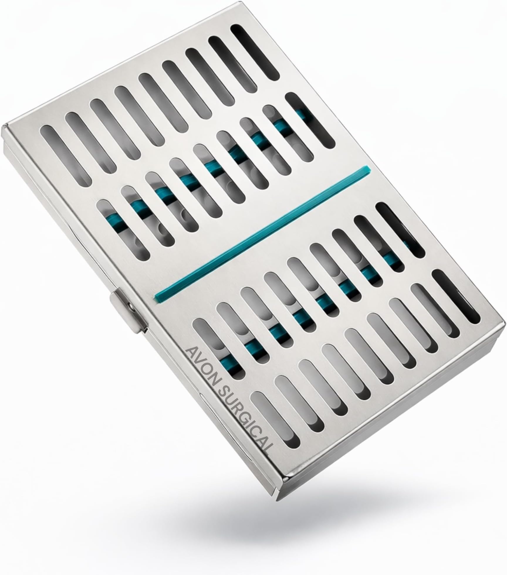 German Stainless 1 Dental Sterilization Cassette Rack Tray Box for 10 Surgical Instruments-Green
