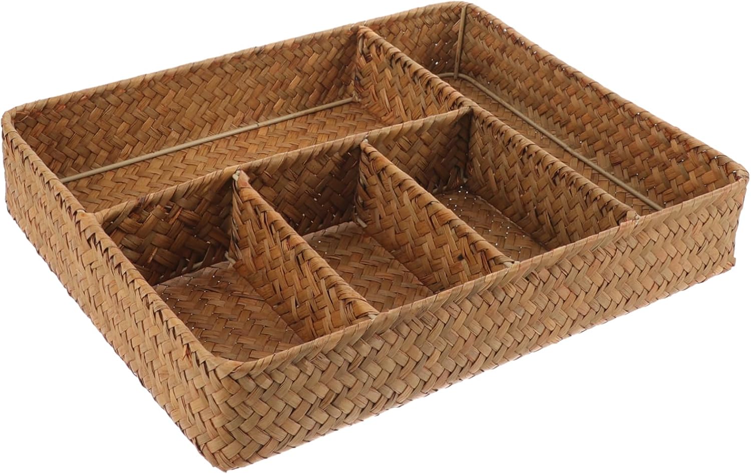 Cabilock Compartment Desktop Storage Bin Kitchen Counter Organizer Bathroom Storage Baskets