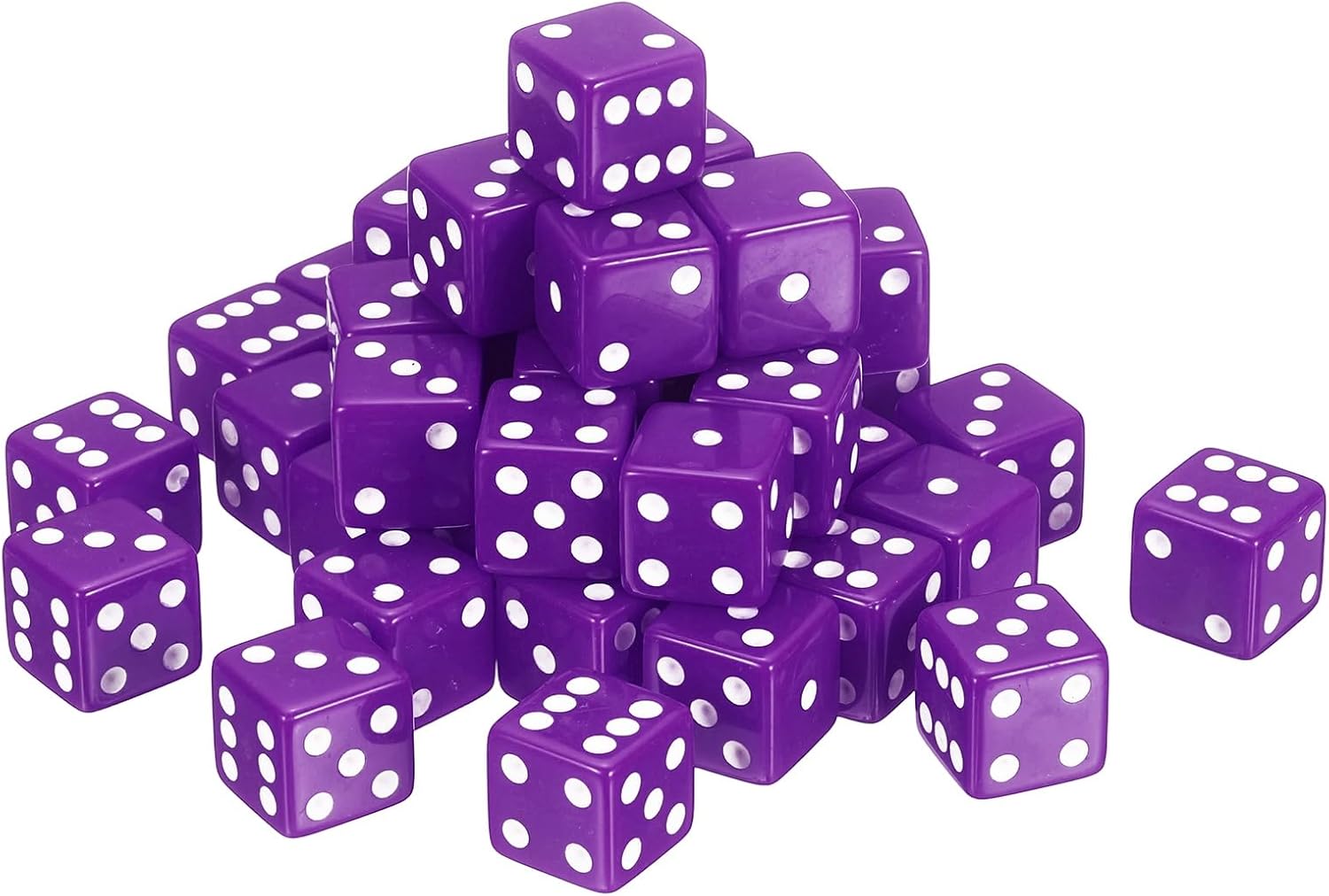 uxcell 6 Sided Acrylic Dice,19mm/0.75" Large D6 Opaque Game Dice 50Pcs