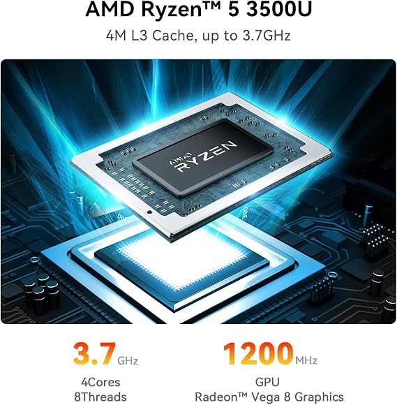 Beelink SER3 Mini PC, AMD Ryzen 5 3500U 16GB DDR4 256GB NVMe SSD