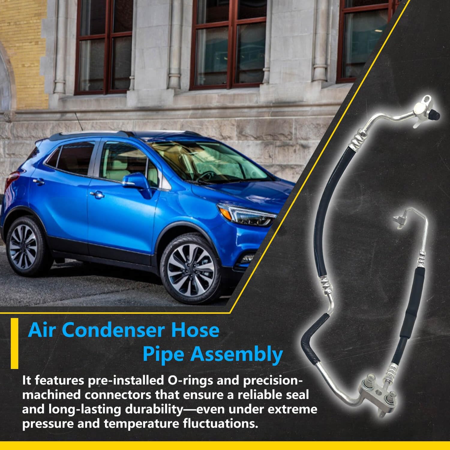 A/C Air Condenser Hose Pipe Assembly 42366105,Compatible with 2015-2021 Encore Chevy Trax, Air conditioning Pipe Replacement for 42366105 42588256 95376436 95080777