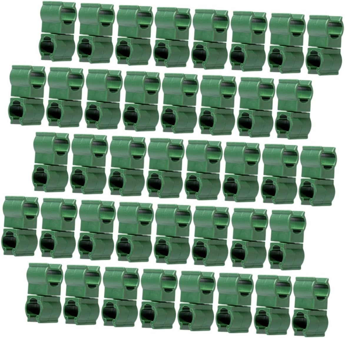 ibasenice 40pcs Green Plastic Plant Trellis Connector Clips for 11mm Tubes