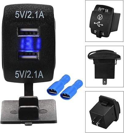 Cargador dual del coche del USB, z?calo de poder del adaptador USB dual de 5V 2.1A con el volt?metro del voltaje del LED digital para el bote universal del veh?culo Cami?n marino del SUV del carro Cargador dual del coche del USB, z?calo de poder del adaptador USB dual de 5V 2.1A con el volt?metro del voltaje del LED digital para el bote universal del veh?culo Cami?n marino del SUV del carro