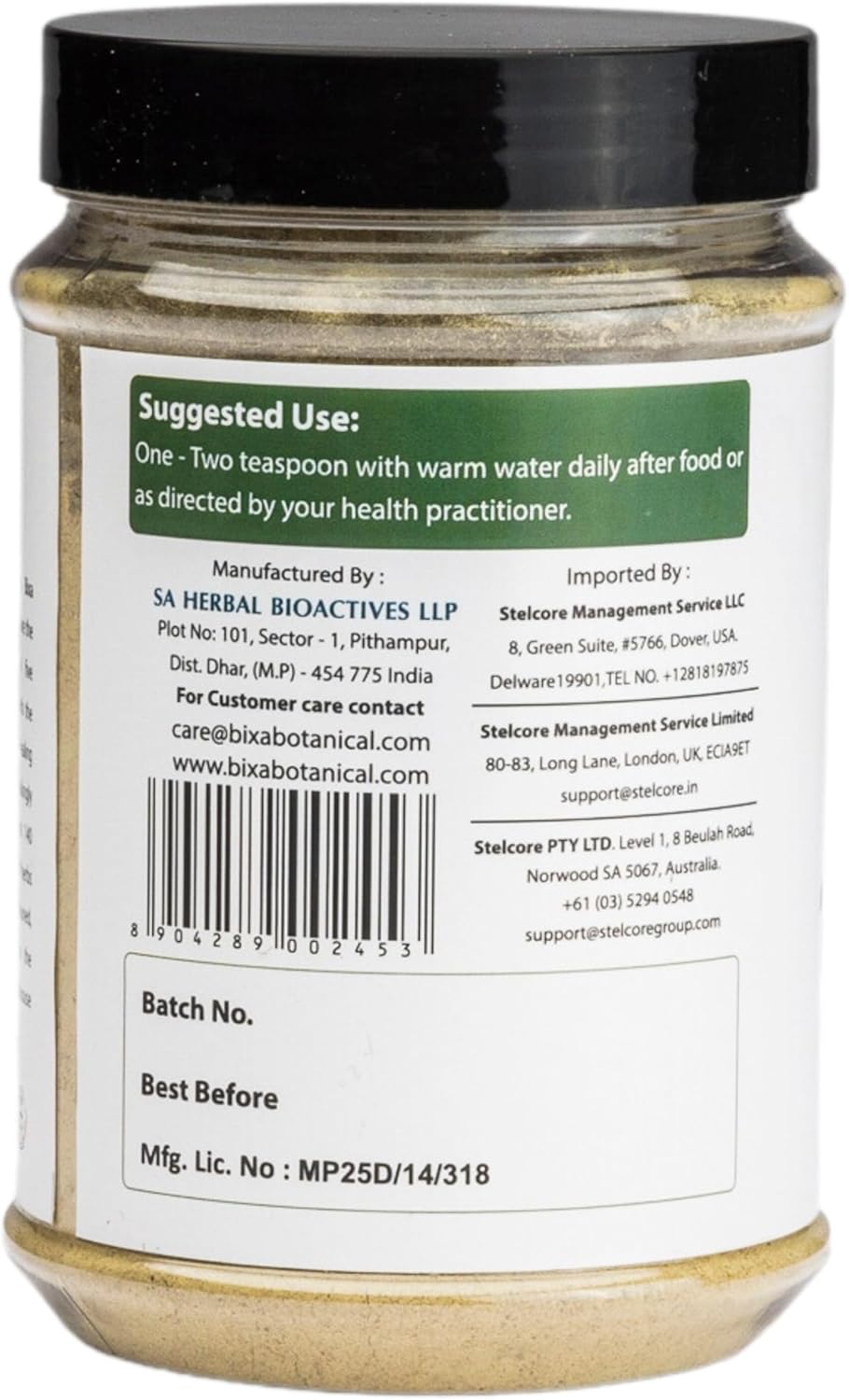 bixa BOTANICAL Chaksu Seed Powder | 200 Grams / 7 OZ | Gluten Free, Steam Treated, Vegan, 100% Pure.