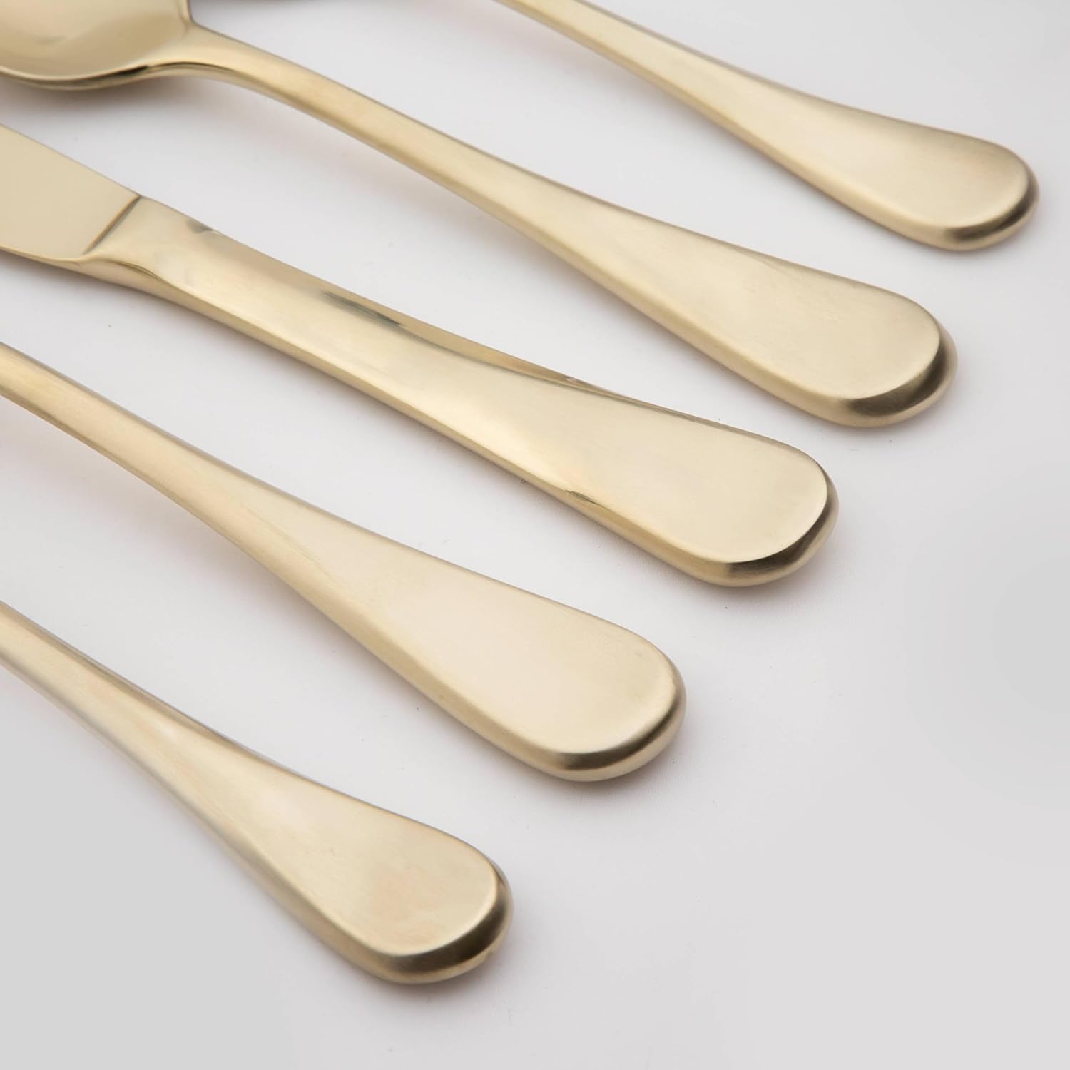 Cambridge 510320CPG12DS Eloquence Champagne Satin 20-Piece Flatware Set