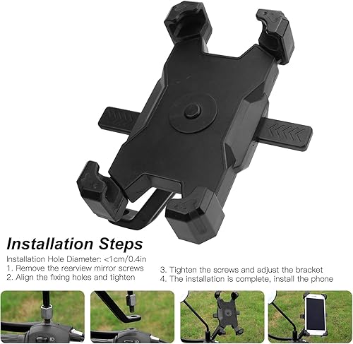 Miniatura 6 de VGEBY Soporte para teléfono móvil, soporte de teléfono impermeable con junta de PVC, soporte de teléfono de bicicleta de aleación de aluminio para