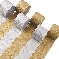 Vista 22 de PartyWoo Serpentinas de papel crepé rosa, 6 unidades, 492 pies, paquete de serpentinas de papel crepé claro pastel rosa intenso para cumpleaños