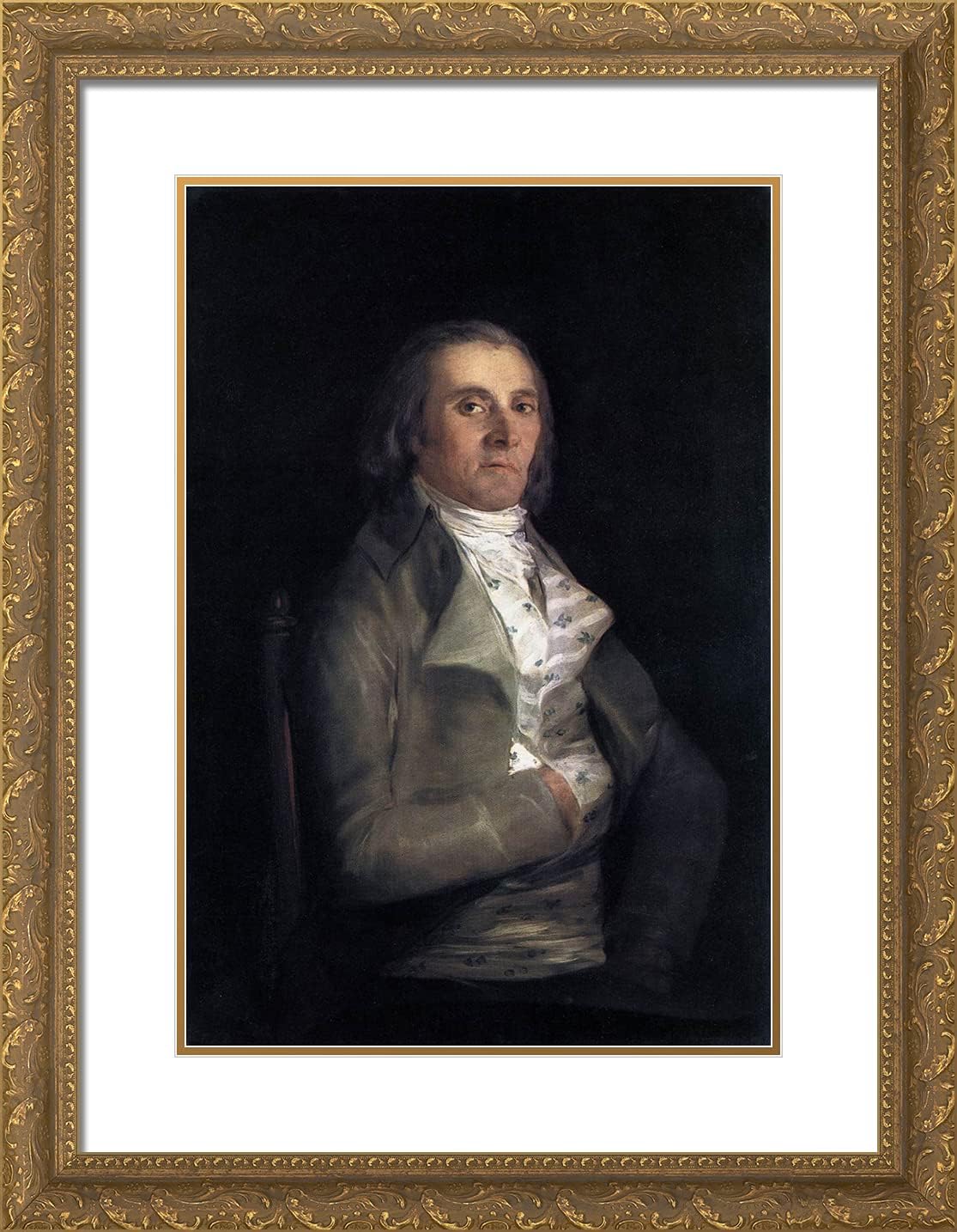 ArtDirect Goya, Francisco 19x24 Black Ornate Framed Art Print with Double Matting Titled: Don Andres del Peral
