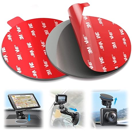 VOLPORT 90mm Dash Cam Adhesive Pad for Suction Cup