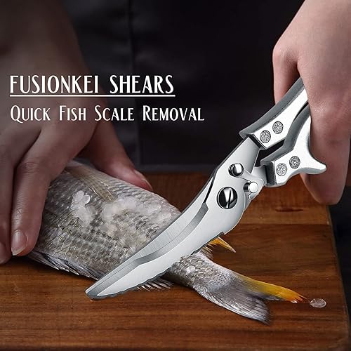 Miniatura 3 de Tijeras para aves de corral, tijeras de cocina resistentes, multiusos, tijeras de cocina de acero inoxidable para carne de pollo, pavo, pescado,