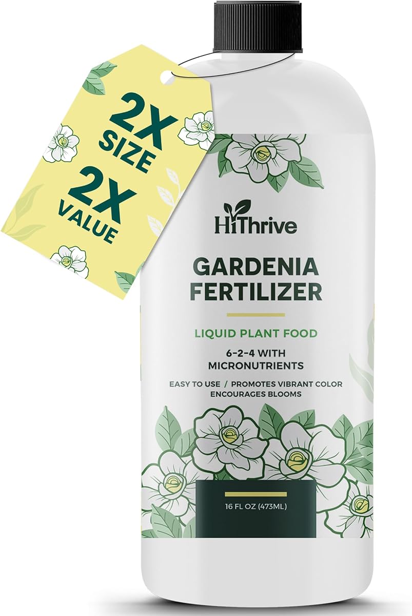 Fertilizante Gardenia de 16 oz – Hace 96 galones de alimento para plantas de interior para plantas Gardenia vivas, fertilizante rico en nutrientes para plantas de interior y exterior, alimento para flores para un crecimiento vibrante y hermosas flores