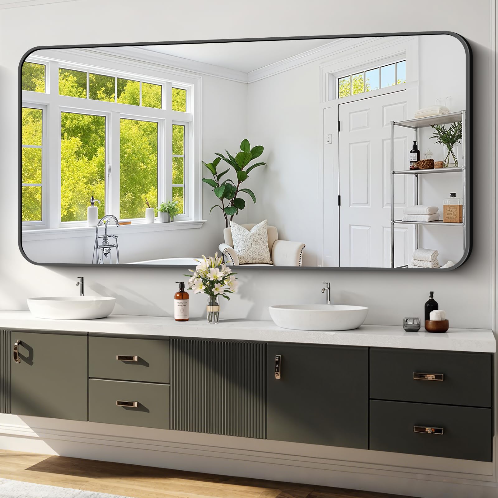 Photo 1 of Koonmi Bathroom Wall Mirror,32x72 Inch Large Vanity Mirror for Over Sink