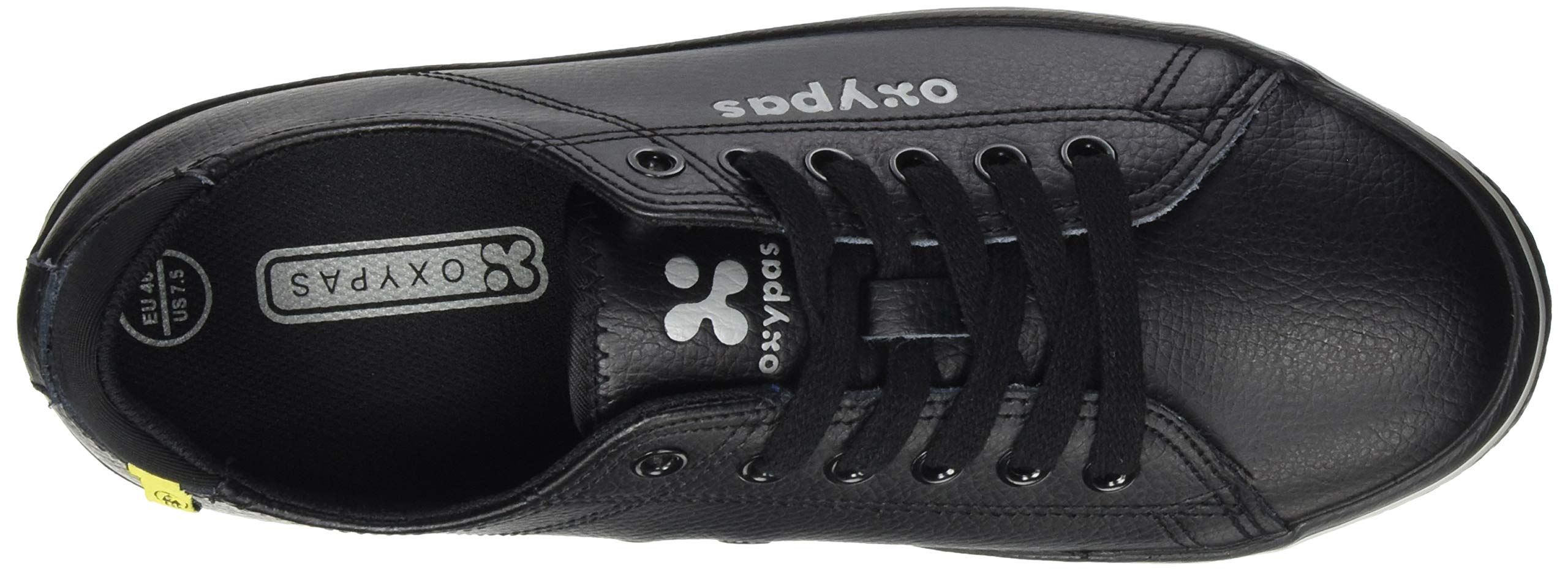Oxypas 'Clark' skórzane buty sznurowane z antypoślizgową podeszwą Oxygrip (SRC) i antystatyczną ESD (EU 40, czarne)