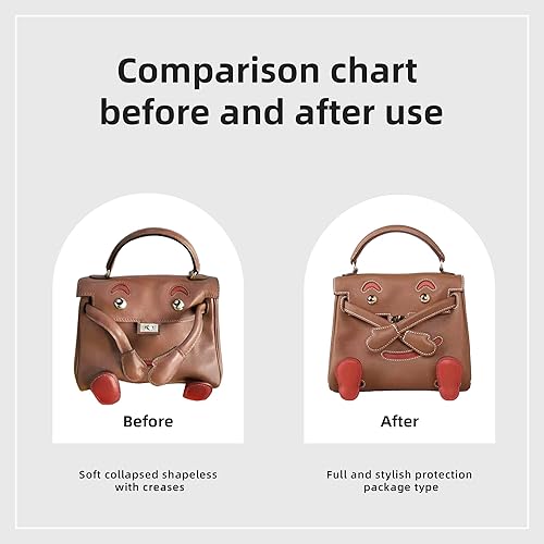 Miniatura 4 de DGAZ Organizador de bolso de seda para bolsa de muñeca Hermes Kelly, organizador de bolsas suave y sedoso, bolso de lujo y moldeador de bolsa