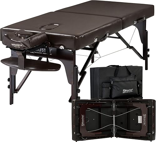 Master Massage - Mesa de masaje portátil Supreme de 31 pulgadas cama de spa de salón de belleza con capa gruesa de espuma viscoelástica y bolsa de