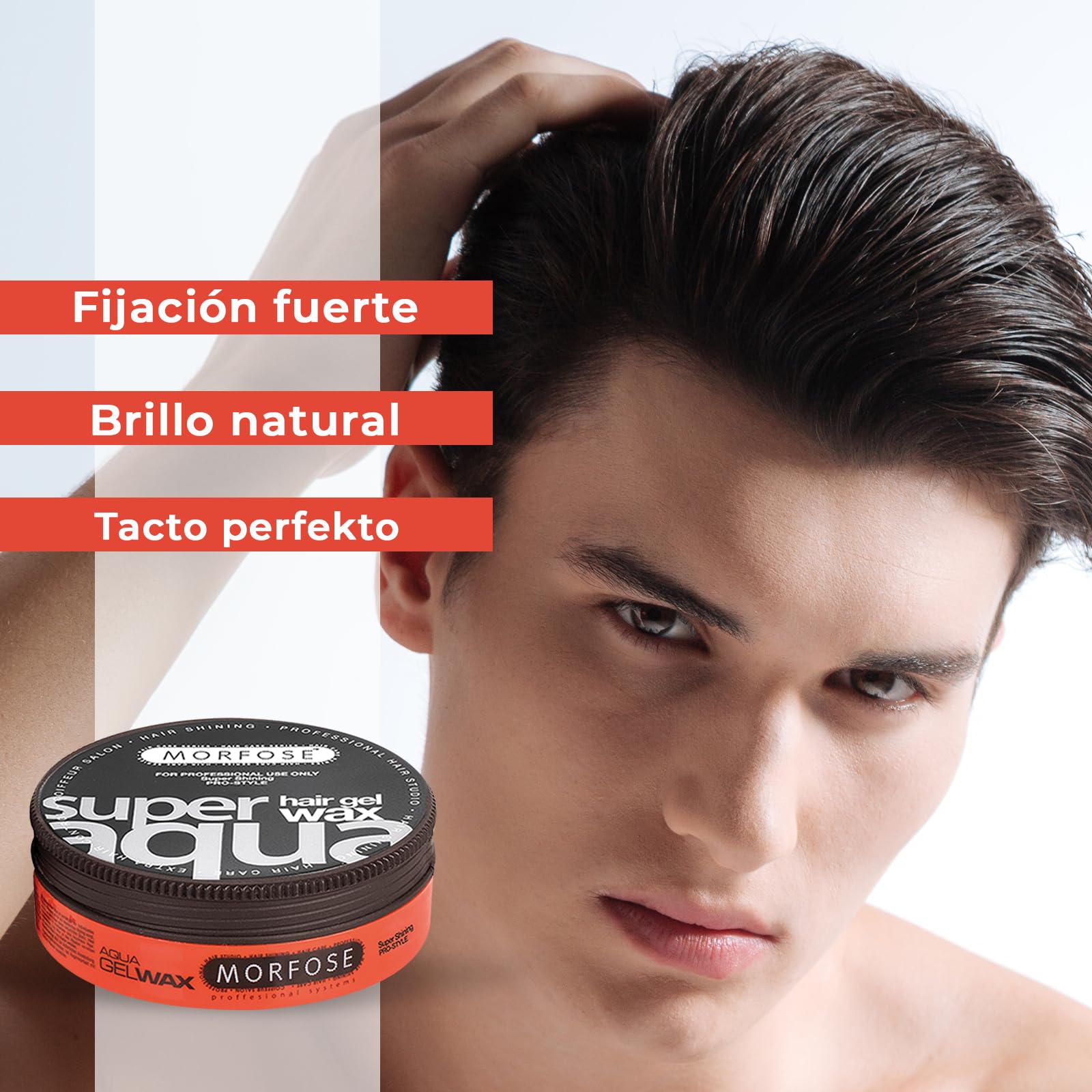 MORFOSE Aqua Hair Wax - 175 ml. Professional Hair Care For An Incredible Shine And Strong Hold by MORFOSE