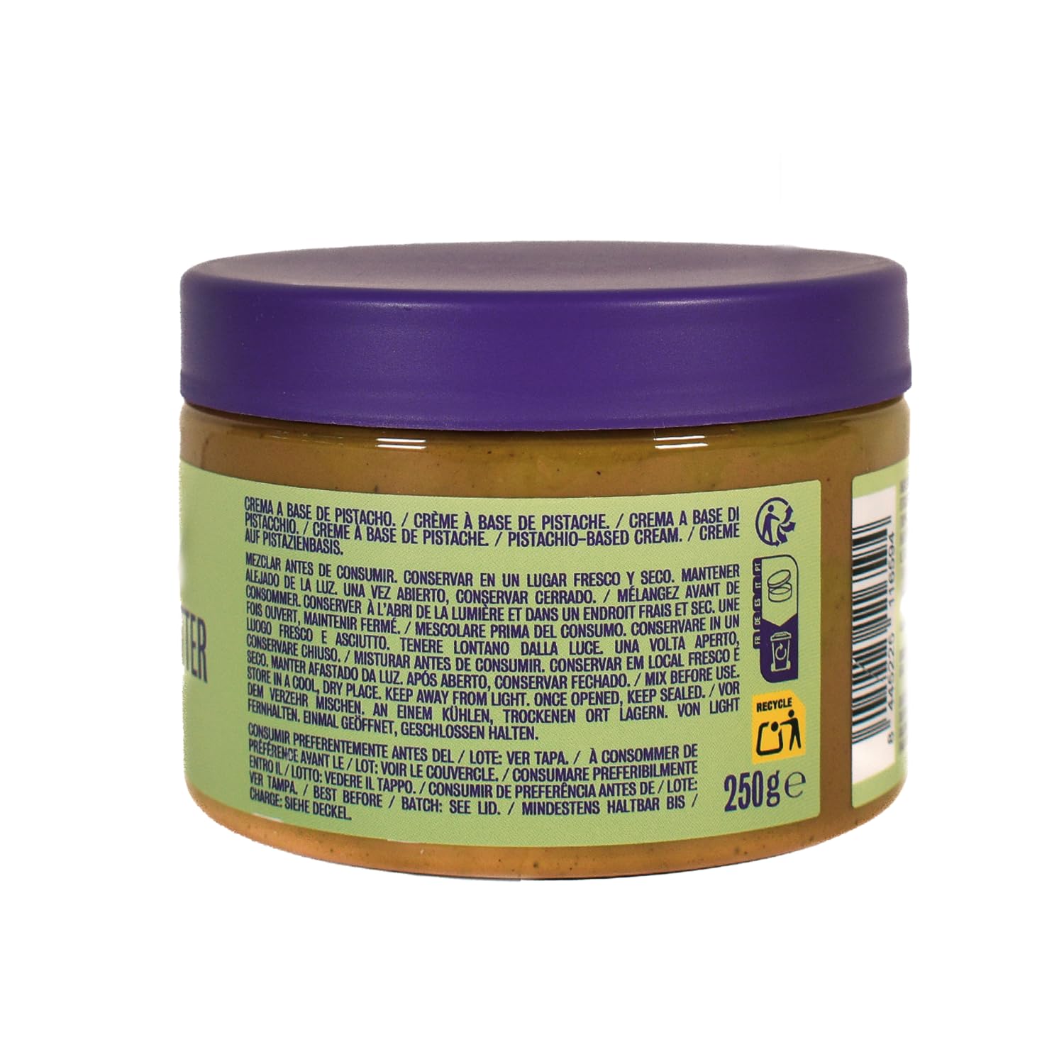 Nut&me Crema de Pistacho 250 g 100% Pistacho Sin Azúcares Añadidos Vegano Sin Gluten Keto