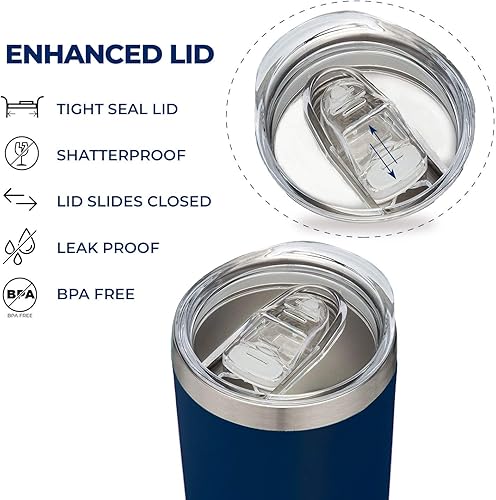 Miniatura 4 de On Lake Time - Vaso de acero inoxidable con tapa, taza de viaje personalizada aislada al vacío, decoración de casa del lago y cabaña, inauguración