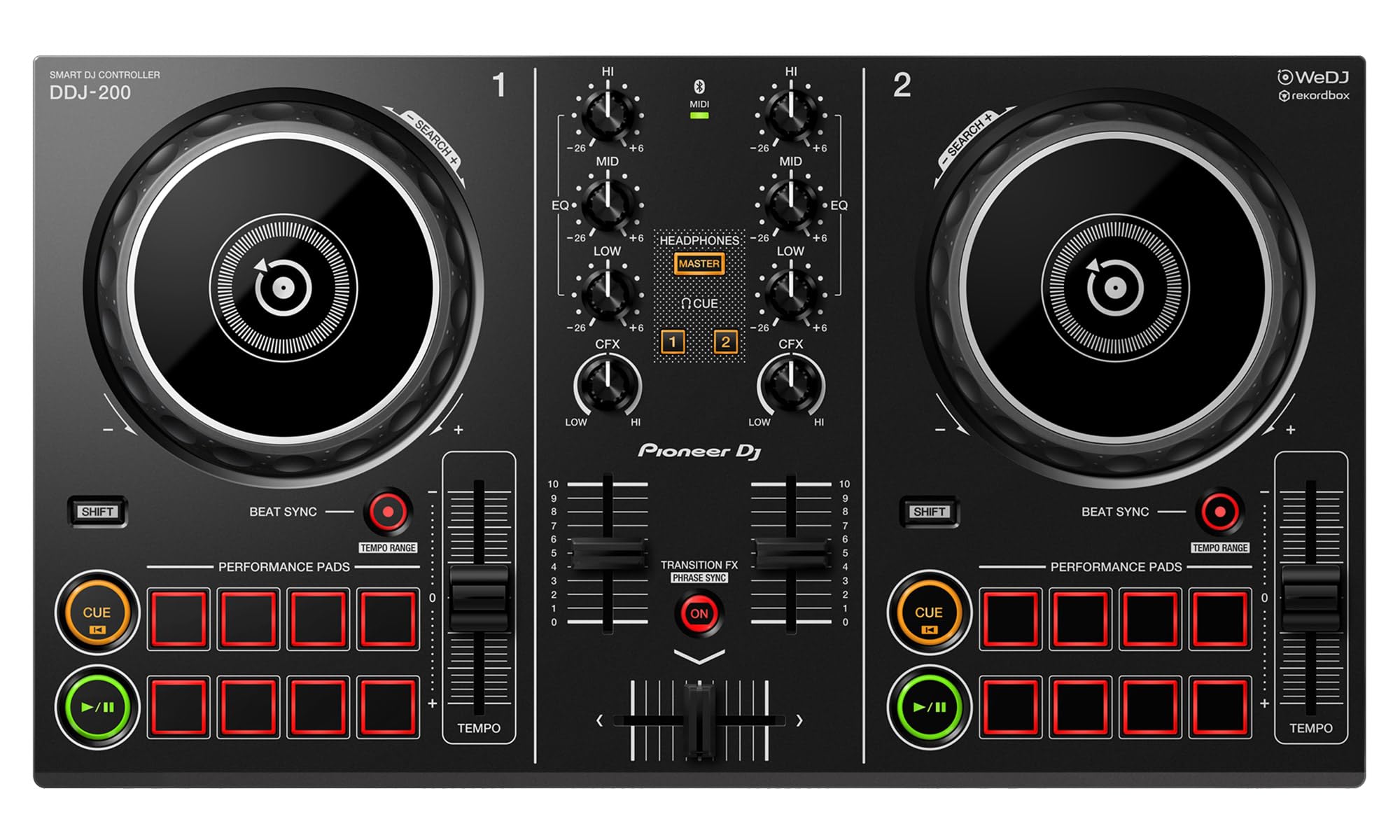 Pioneer DDJ-200 2-Channel Smart DJ Controller Bundle with Laptop