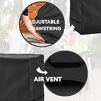 Vista 6 de Funda de comedor al aire libre, funda impermeable resistente para mesa de trabajo plana Royal Gourmet PC3401S y PC3401B, compatible con carrito