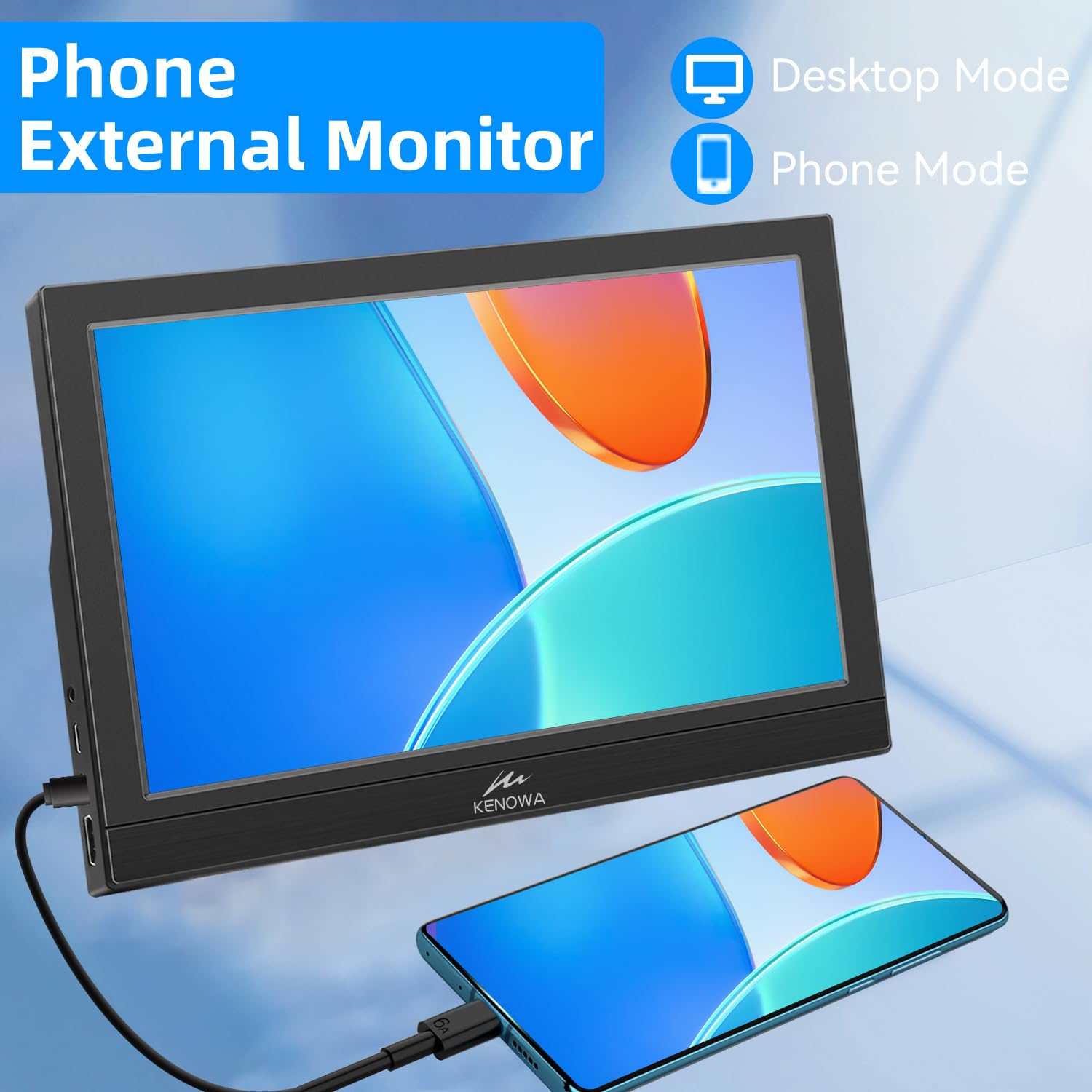 Amazon.com: Kenowa Portable Monitor 13.3 Inch - HD 1366x768P LED