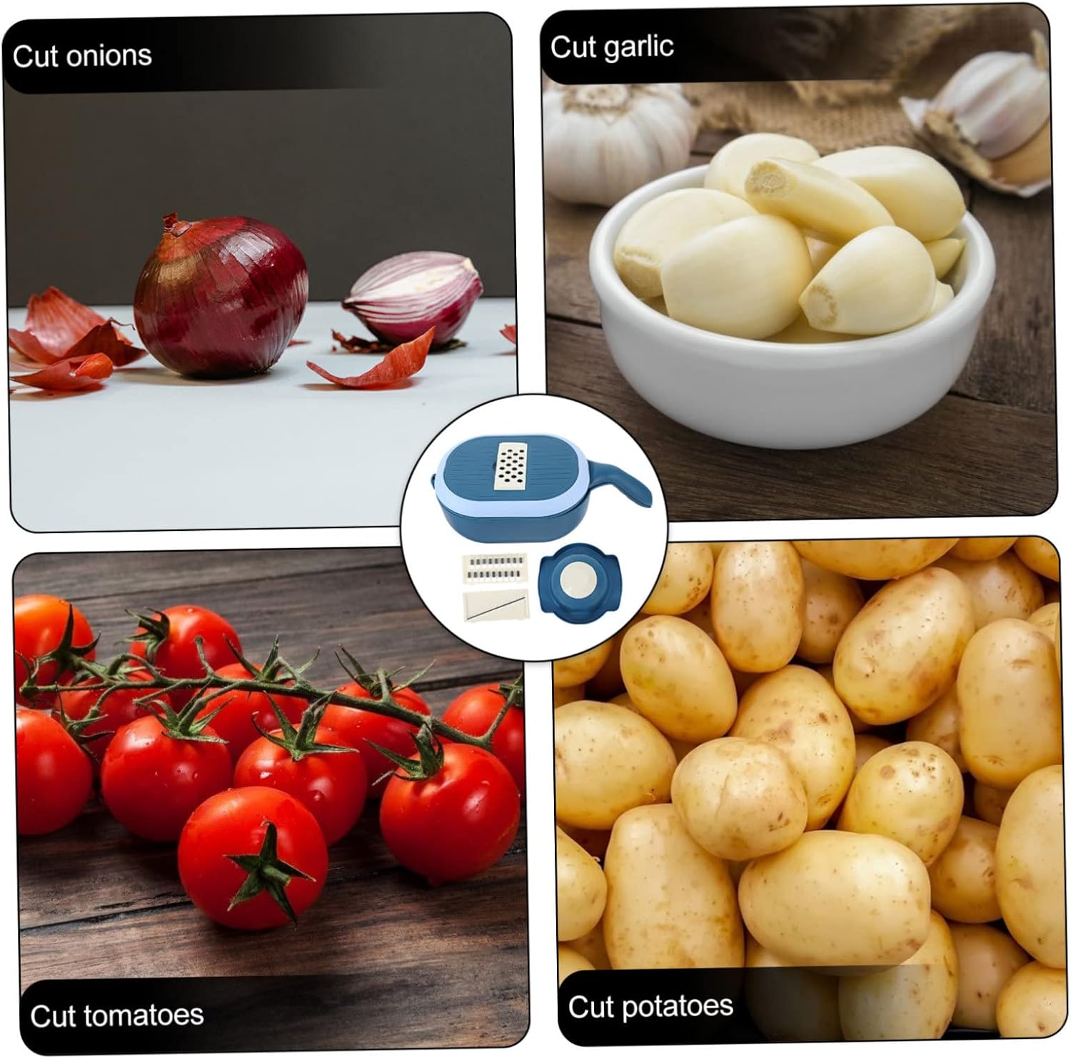 Non-slip Handle Vegetable Chopper Cutter Veggie Chopper Container Peelers for Kitchen Multi Blade Cutter Fruits Vegetables Multi Blade Cheese Slicer