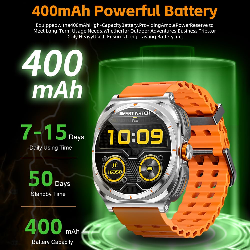 Orologio Smart con Auricolari Integrati, Risponde alle Chiamate e Riproduce Musica, Orologio Fitness con Monitoraggio dell'Attività Fisica, Più di 100 Modalità Sportive tra cui Scegliere, Doppio